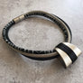 Linda - Black & multi-cord collar necklace
