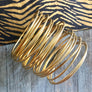 Julianna - Modern wire coil cuff bracelet