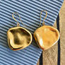 Zoey - 24K Gold Petal Shaped Dangle Earrings