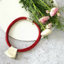 Jessica - Red cord & sterling silver pendant necklace