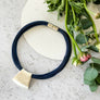 Jessica - Bold blue cord & sterling silver pendant necklace