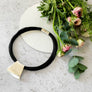 Jessica - Bold black cord & sterling silver pendant necklace