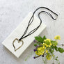 Patricia - Sterling silver heart statement necklace