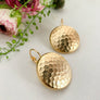 Melissa - Hammered metal disc earrings