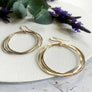 Lillian - Gold & silver double hoop earrings