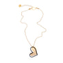 Katherine - Gold & black heart necklace & earrings