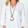 Jennifer - Leather wrapped sterling silver pendant necklace