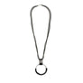 Jennifer - Leather wrapped sterling silver pendant necklace