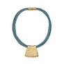 Jessica - Ochre cord & sterling silver pendant necklace