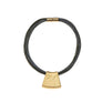 Jessica - White cord & 24K gold pendant necklace
