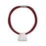 Jessica - Ochre cord & sterling silver pendant necklace