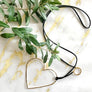 Karen - Open heart 24K gold pendant necklace