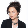 Linda - Burgundy and 925 sterling silver multi-cord collar necklace