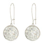 Mia - 24K gold and champagne Swarovski crystal pave disc earrings