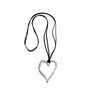 Morgan - Golden heart statement necklace & earrings
