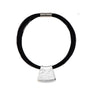 Jessica - Bold black cord & sterling silver pendant necklace