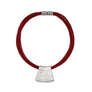 Jessica - Red cord & sterling silver pendant necklace