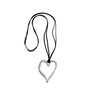 Patricia - Sterling silver heart statement necklace