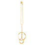 Miriam - Geometric 24K gold mid-length pendant necklace