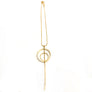 Jane - sterling silver, medium-sized, double circle outline pendant necklace