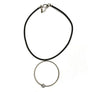Sally - Dazzling 24K gold, short pendant necklace, with large hoop and Swarovski crystal.
