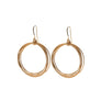 Natalie - Modern 24K gold wire hoop earrings