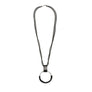 Jennifer - Leather wrapped sterling silver pendant necklace