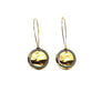 Sonya - Dainty 24K gold & black circle earrings
