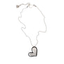 Violet - 24K gold & black heart necklace