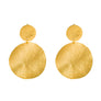 Olivia - Silver hammered metal discs earrings