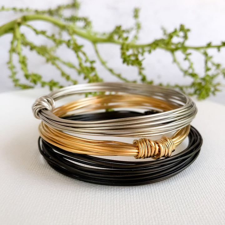 Bundle of 3 essential wire bracelets
