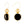 Alice 24K Gold & Black Earrings