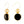 Alice 24K Gold & Black Earrings