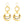 Elisa silver & gold hoop earrings