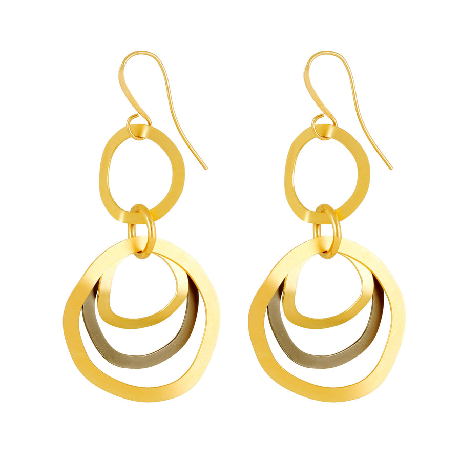 Elisa silver & gold hoop earrings
