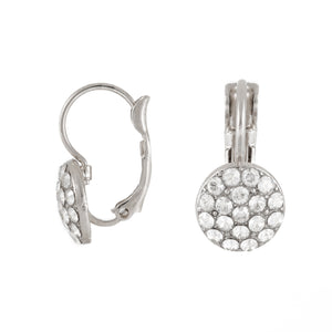 Rachel - Delicate white crystal-set pave earrings