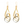 Hailey - Geometric gold & silver earrings