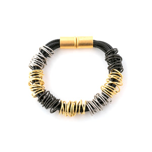 Jasmine - Modern twisted wire cuff bracelet