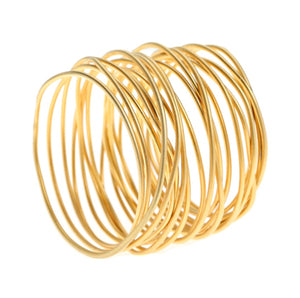 Julianna - Modern wire coil cuff bracelet