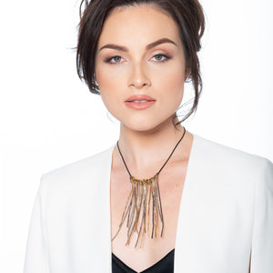 Florence wire twigs necklace & earrings