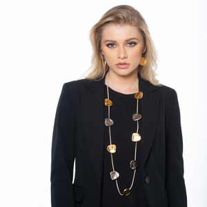 Sharon - Long gold & silver elements necklace