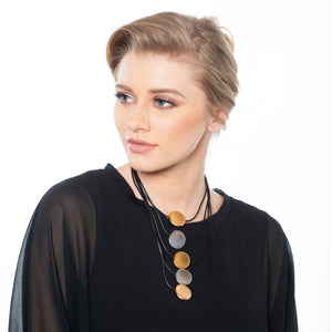 Donna Bold multilayer discs necklace