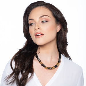 Susan - Modern wrapped wire collar necklace