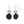 Alice Sterling Silver & Black Earrings