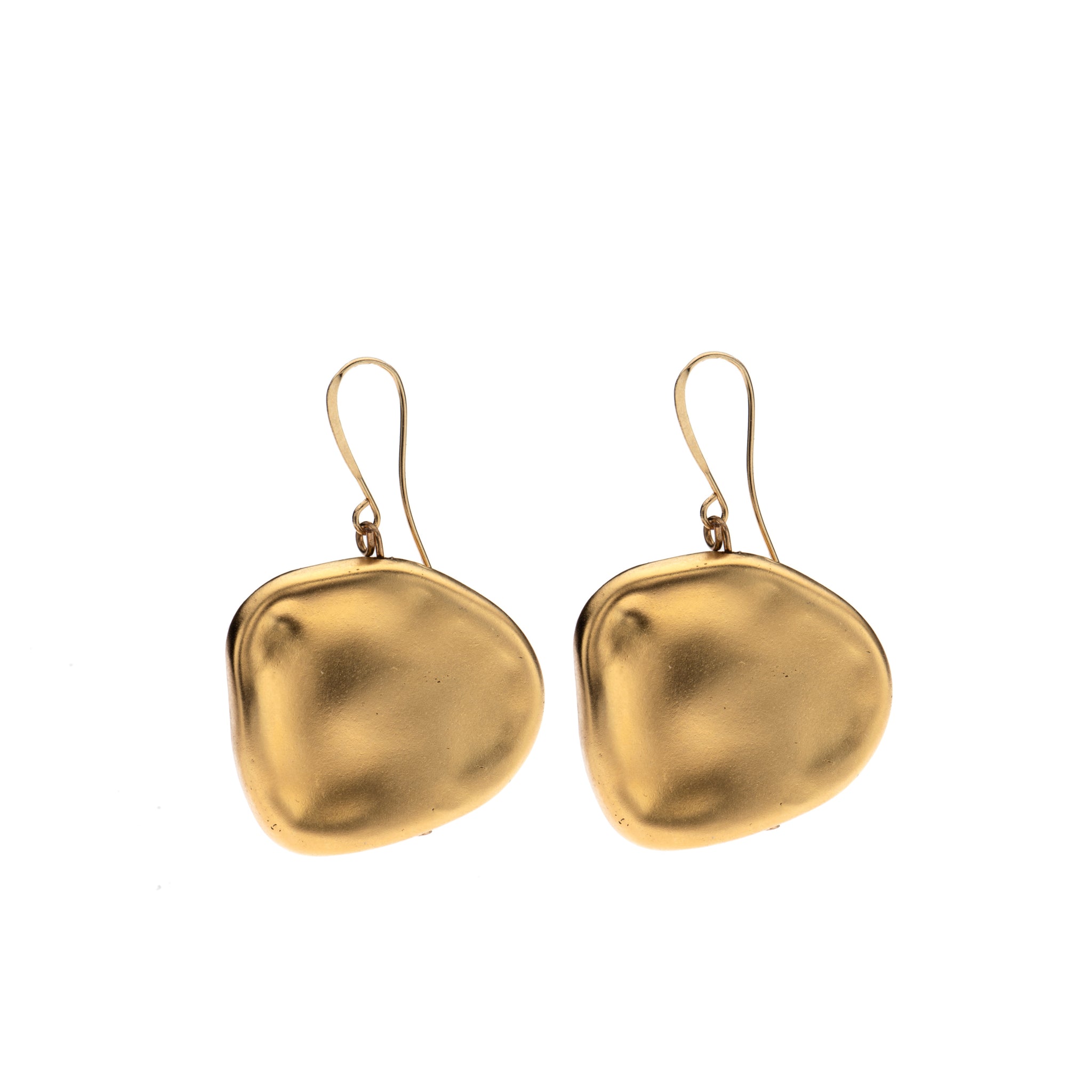 Zoey - Stunning gold irregular disc shaped dangle earrings for women ...