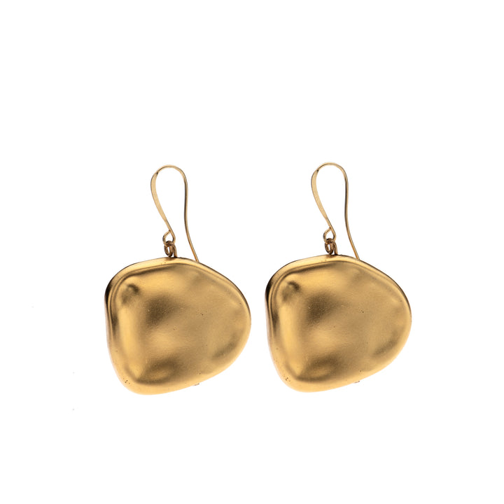 Zoey -  24K Gold Petal Shaped Dangle Earrings