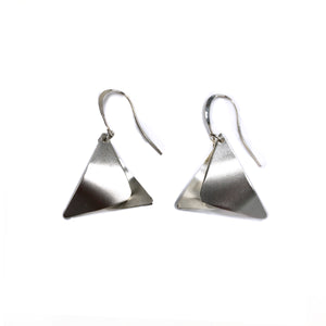 Martha - Dainty 24K gold small triangular dangle earrings