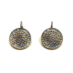Grace Blue Swarovski crystal pave earrings