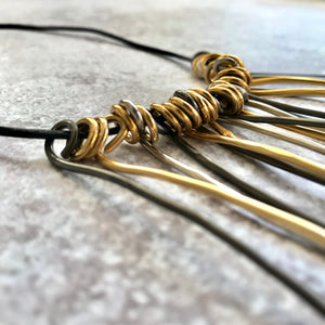 Florence wire twigs necklace & earrings