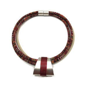Linda - Black & multi-cord collar necklace